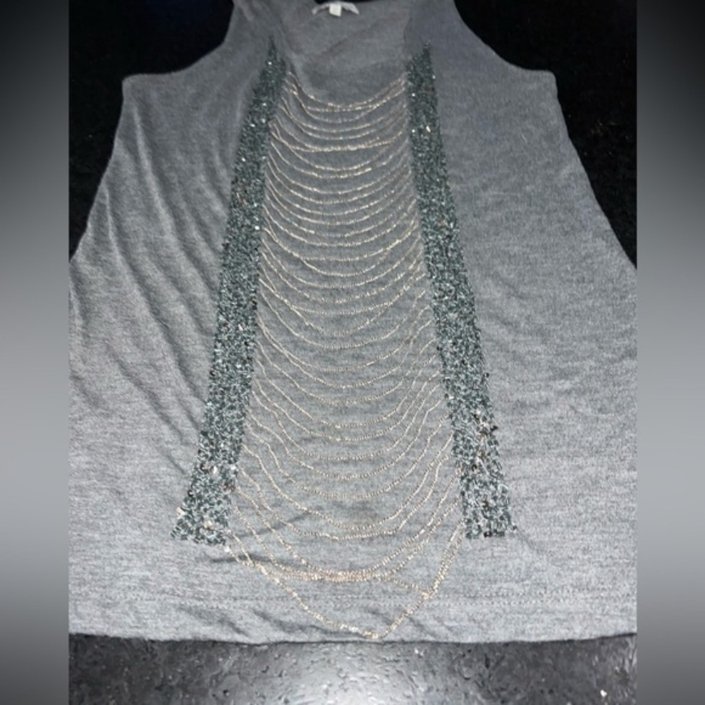 UEC CHAIN DETAIL RACERBACK TANK SZ XS
